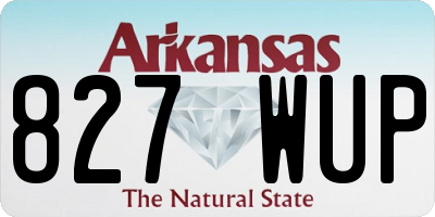 AR license plate 827WUP