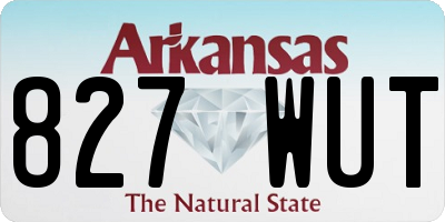 AR license plate 827WUT