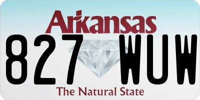 AR license plate 827WUW