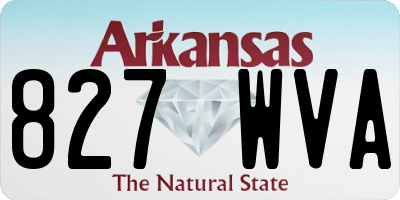 AR license plate 827WVA