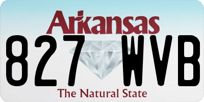 AR license plate 827WVB