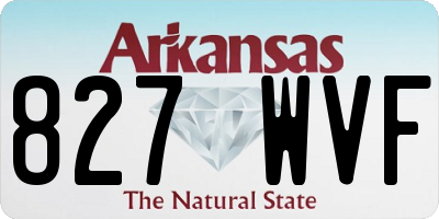 AR license plate 827WVF