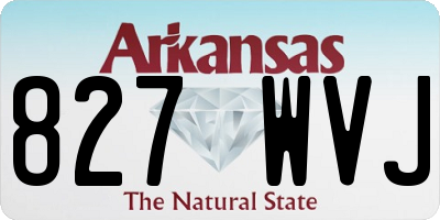 AR license plate 827WVJ