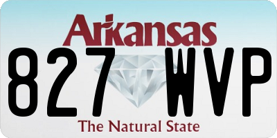 AR license plate 827WVP