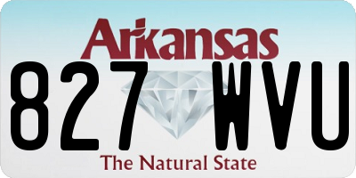 AR license plate 827WVU