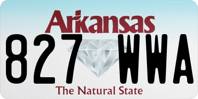 AR license plate 827WWA
