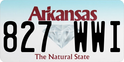 AR license plate 827WWI