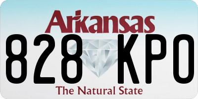 AR license plate 828KPO