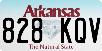 AR license plate 828KQV
