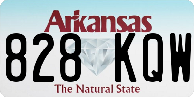 AR license plate 828KQW
