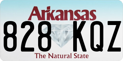 AR license plate 828KQZ