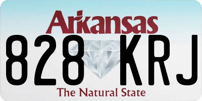 AR license plate 828KRJ