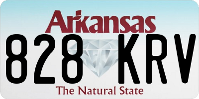 AR license plate 828KRV