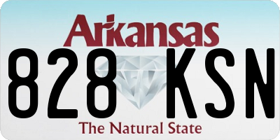 AR license plate 828KSN