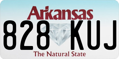 AR license plate 828KUJ