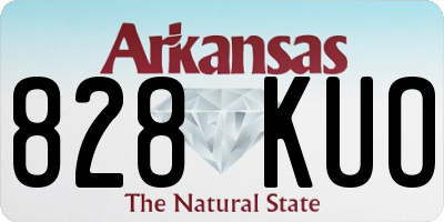 AR license plate 828KUO