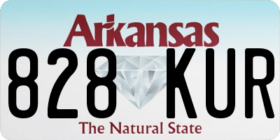 AR license plate 828KUR