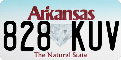 AR license plate 828KUV