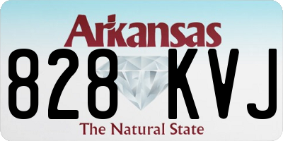AR license plate 828KVJ