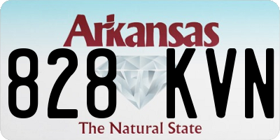 AR license plate 828KVN