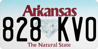 AR license plate 828KVO