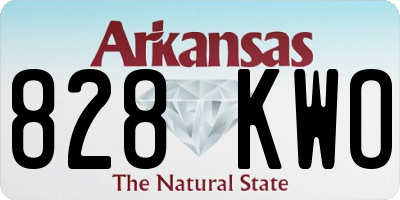 AR license plate 828KWO