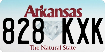 AR license plate 828KXK