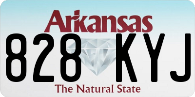 AR license plate 828KYJ