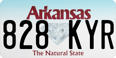 AR license plate 828KYR