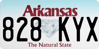 AR license plate 828KYX