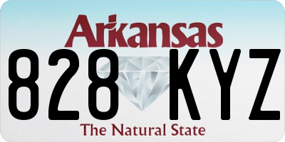 AR license plate 828KYZ