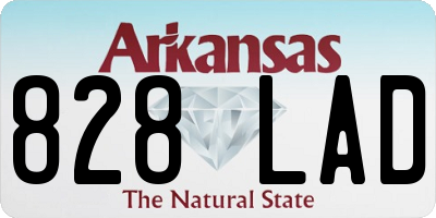 AR license plate 828LAD