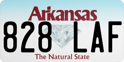AR license plate 828LAF