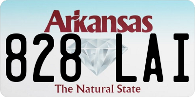 AR license plate 828LAI