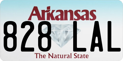 AR license plate 828LAL