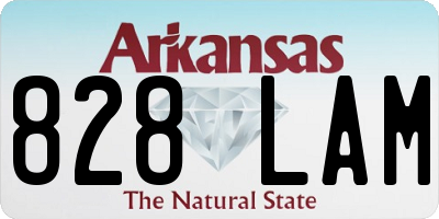 AR license plate 828LAM