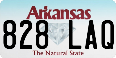AR license plate 828LAQ