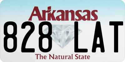 AR license plate 828LAT