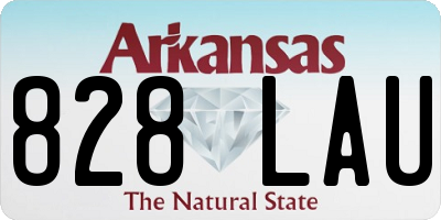 AR license plate 828LAU