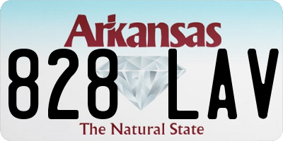 AR license plate 828LAV