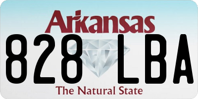 AR license plate 828LBA