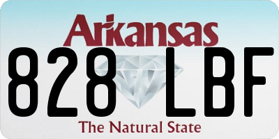 AR license plate 828LBF