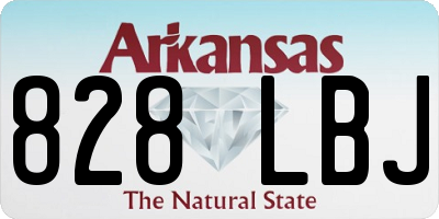 AR license plate 828LBJ