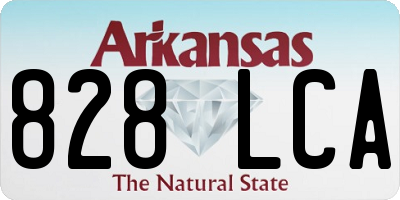 AR license plate 828LCA