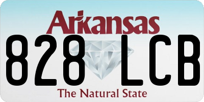 AR license plate 828LCB