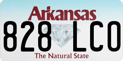 AR license plate 828LCO