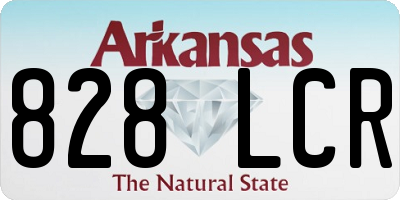 AR license plate 828LCR