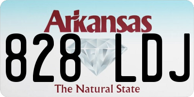 AR license plate 828LDJ