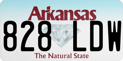 AR license plate 828LDW
