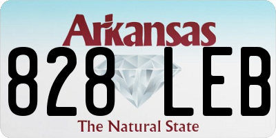 AR license plate 828LEB